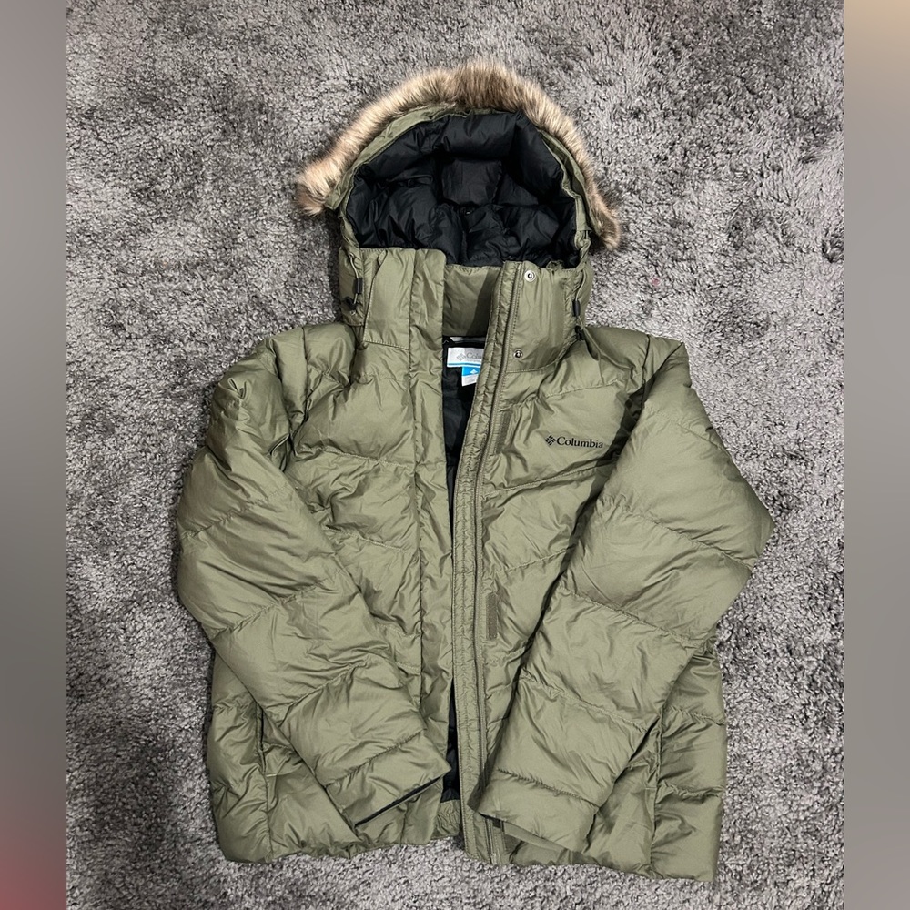 Columbia Winter Snow Coat Jacket Green Black size Medium